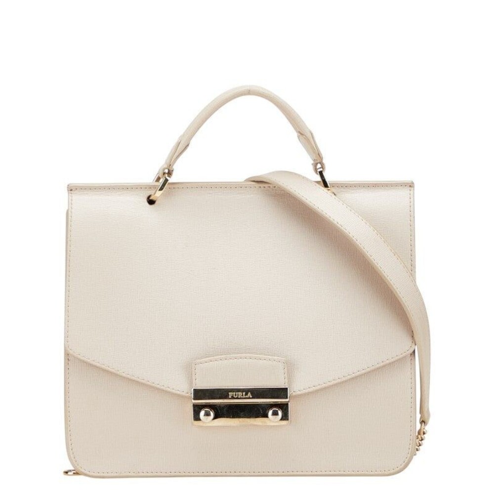 Furla Julia Leather Handbag Beige
